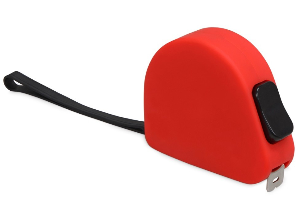 Рулетка 3м Meter, софт-тач, красный, фото 1
