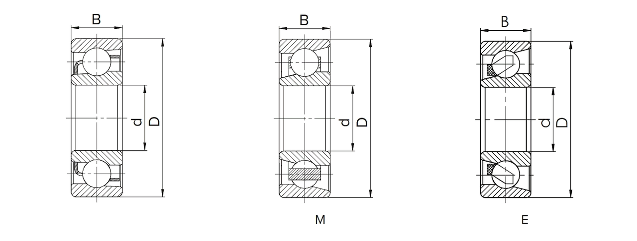Радиально-упорные подшипники 30x47x9 мм 1046906 ГОСТ 831-75