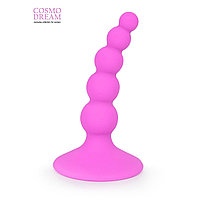 Анальный стимулятор CosmoDream Елочка, без вибрации, силикон, 95 х 24 мм, розовый