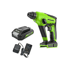 Перфоратор аккумуляторный бесщеточный Greenworks GD24SDS1K2 24V c 1хАКБ 2Ач и ЗУ в сумке 2-021941 3803107UA