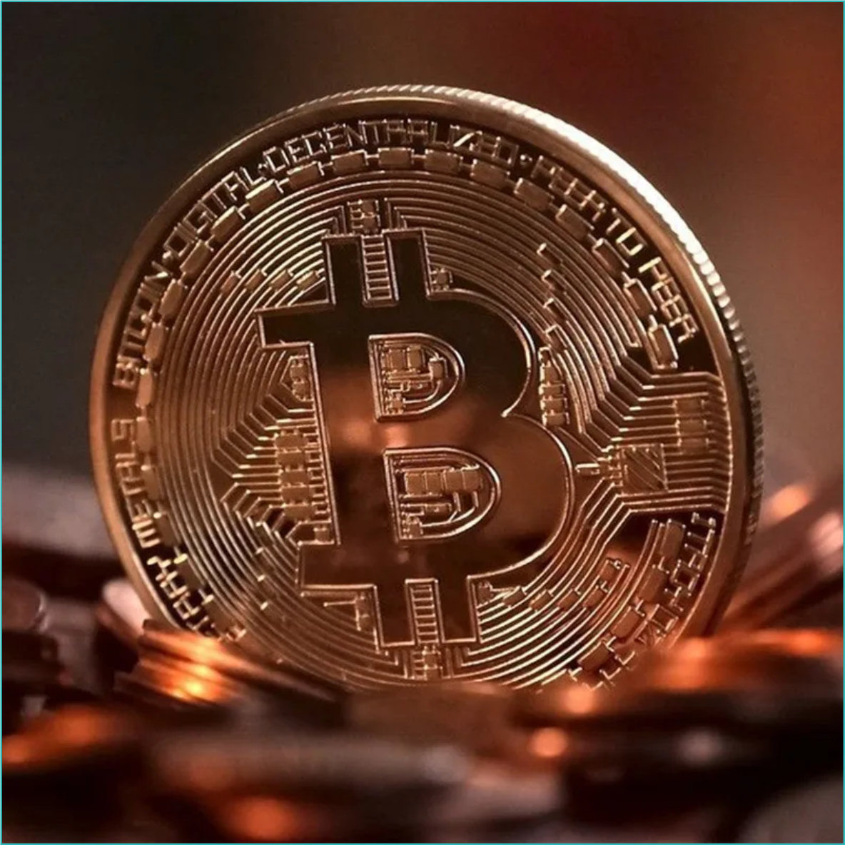 Сувенирная монета "Bitcoin" - Биткоин (бронза)