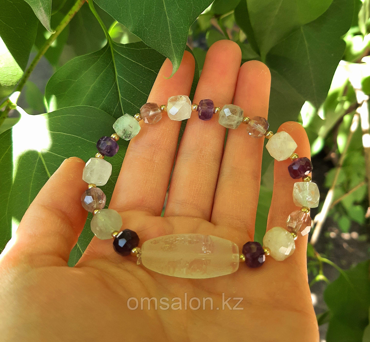 Браслет на любовь с дзи Богини Гуань-Инь на драконе, фото 1