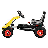 Педальный картинг Pituso F638-1, надувные колеса желтый, фото 7