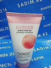 SADOER Увлажняющая очищающая пенка с экстрактом персика и аминокислотами,
