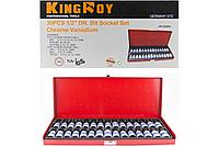 Набор торцевых головок со вставками 030-MDA 30 предметов, 1/2"DR, 6-граней, металлический кейс