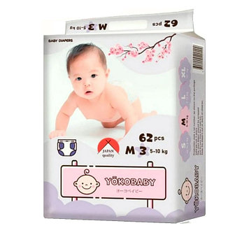 Подгузники Yokobaby 3 M (5-10 кг), 62 шт