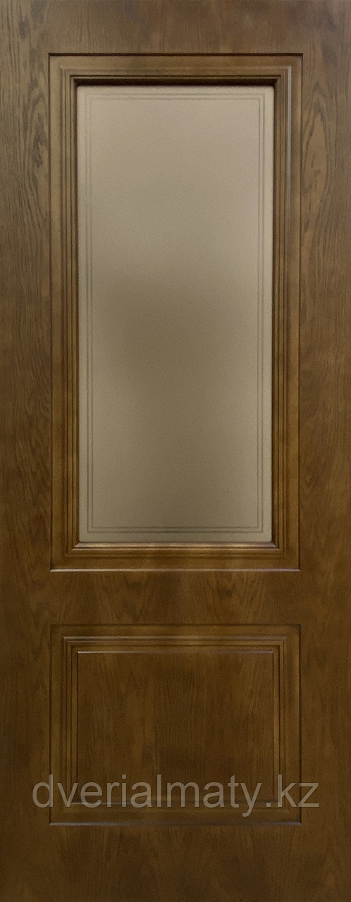 Эко орех ДО со стеклом дверь межкомнатная, фото 1