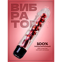 Вибратор Оки-Чпоки, реалистик, гелевый, стимуляция точки G, 18 х 3,5 см, TPE, красный