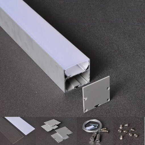 Св-к Профильный LINEAR Алюмин 24W/m W50/24V, H50мм S/U Подвесной 12WxLEDx2/24V IP20(без драйвер)