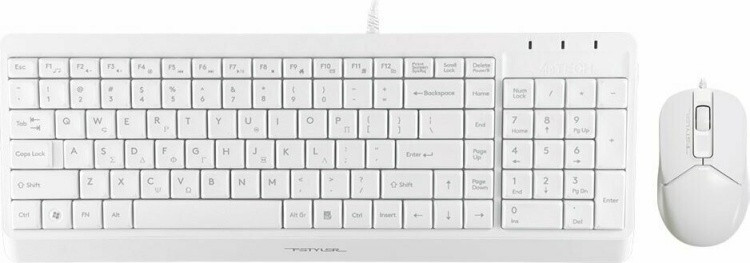 Keyboard+mouse A4Tech F1512S White Fstyler USB