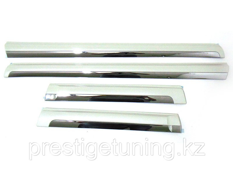 Боковые молдинги на двери на Land Cruiser Prado 150 2010-17 Белый жемчуг (UNCLE TW)