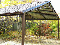 Двускатный навес