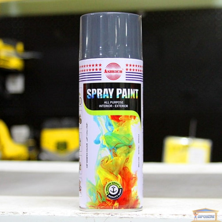 Краска аэрозольная акриловая ASMACO, Серая (Medium grey), 400 мл