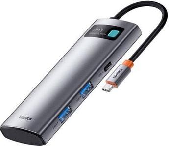 Хаб Baseus Metal Gleam WKWG020113, 7 портов