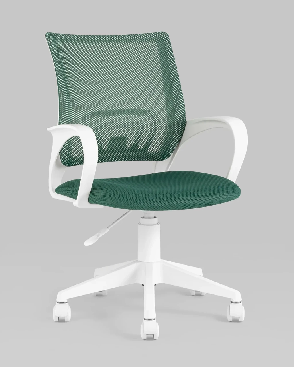 Кресло офисное TopChairs ST-BASIC-W зеленый крестовина пластик белый