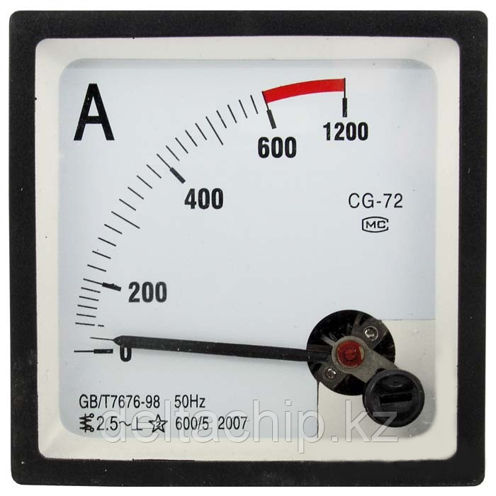 Щитовой прибор :Амперметр 600/5A 50гц (72*72)