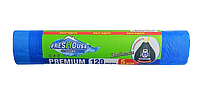 Пакеты для мусора Freshouse premium 120л/5шт, с завязками, синие
