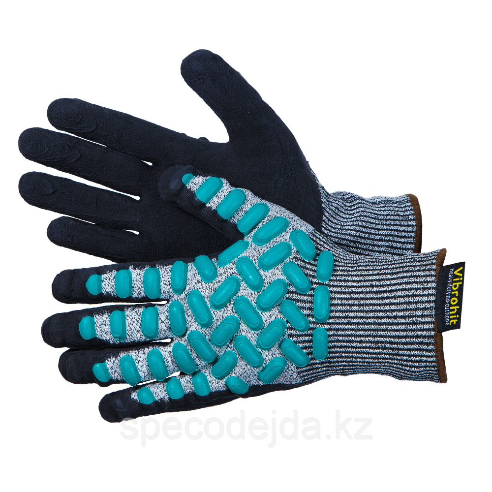 Перчатки виброзащитные из HPPE-волокна с латексным покрытием, фото 1