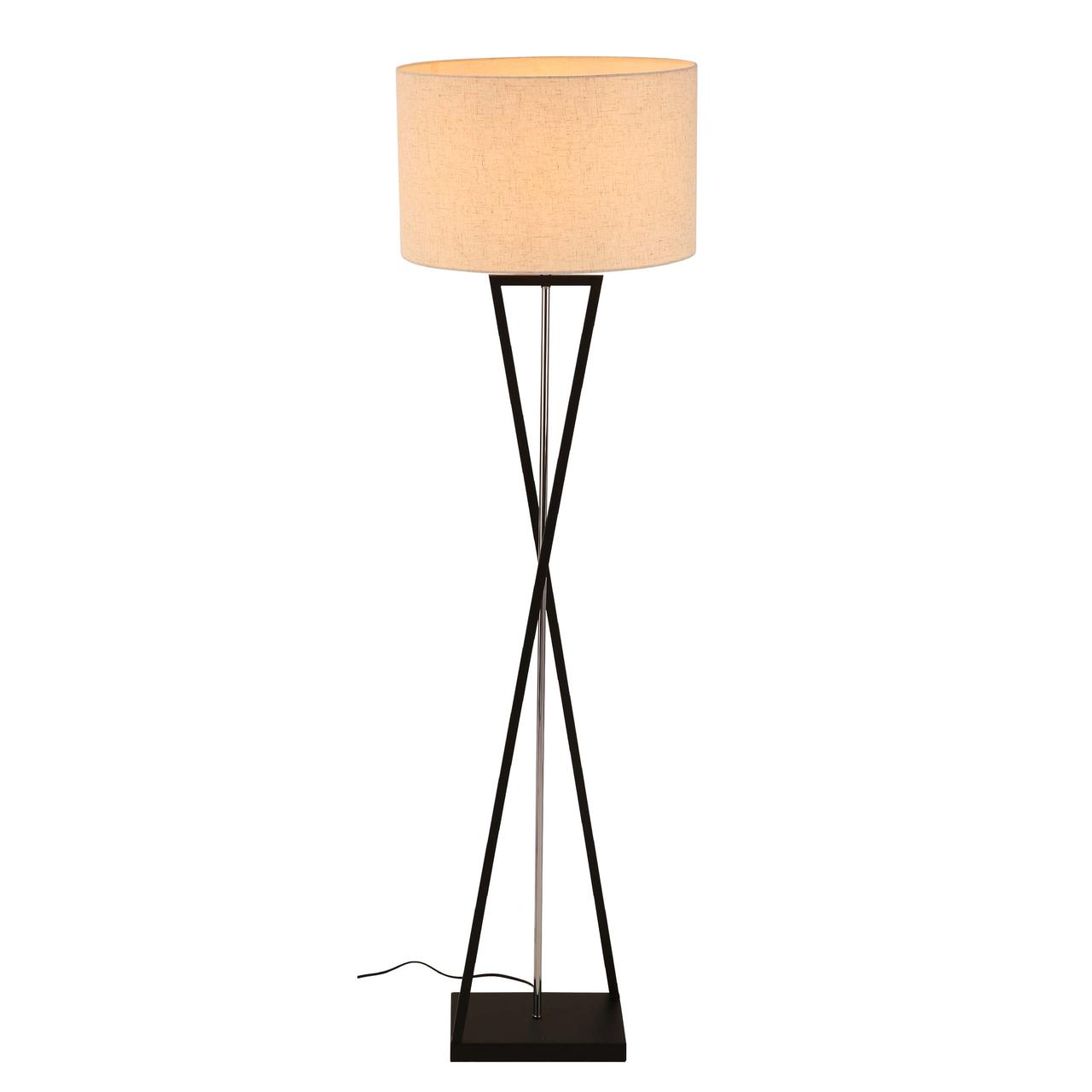 Св-к напольный F041 1xE27 158sm BLACK+NICKEL
