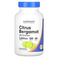 Nutricost, Цитрус Бергамот, экстракт, 600 мг, для снижения холестерина, 120 капсул