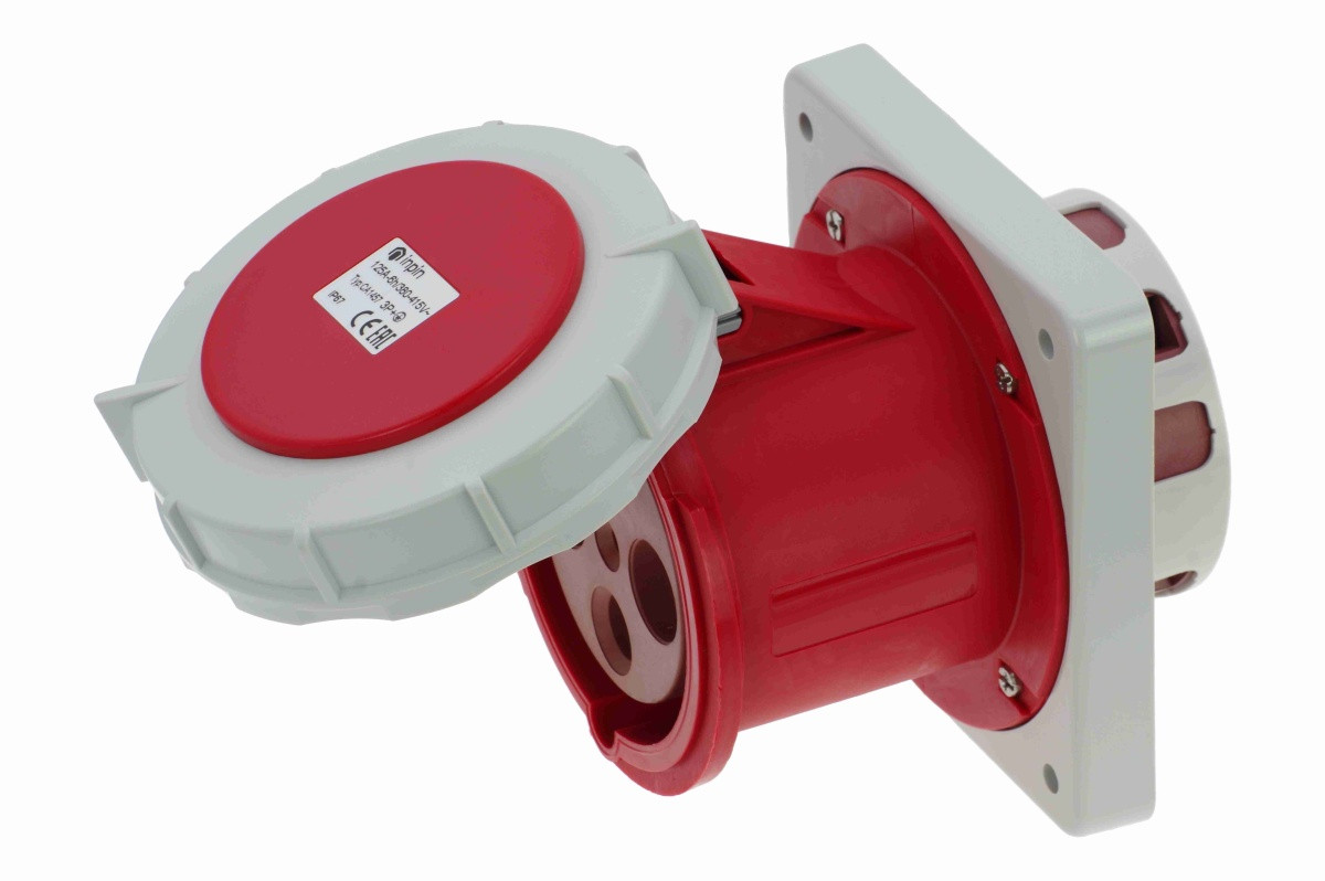 CA1457 INPIN Розетка встраиваемая 125A/400V/3P+E/IP67 фланец 130x130