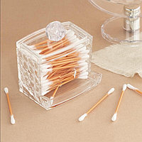 Органайзер для ватных палочек прямоугольный прозрачный