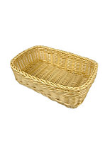Корзина для хлеба прямоуг. 23*15*6,5 см. бежевая полиротанг MGprof /1/60/