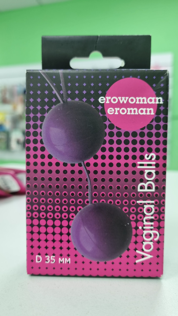 Вагинальные шарики Erowoman-Eroman Balls фиолетовые D 35mm