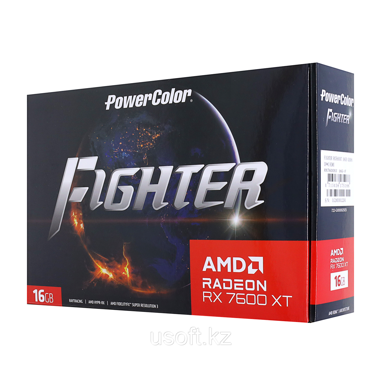 ВИДЕОКАРТА POWERCOLOR RX 7600 XT FIGHTER RX7600XT 16G-F, 16 GB