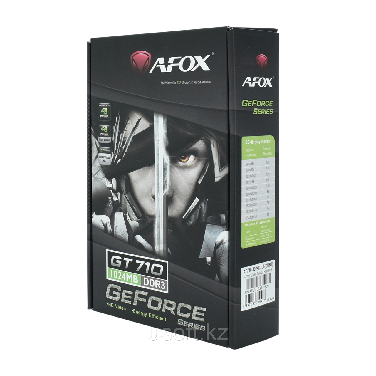 УЦ. ВИДЕОКАРТА AFOX GT710 AF710-1024D3L5 1 GB, ПОВРЕЖДЕНА УПАКОВКА