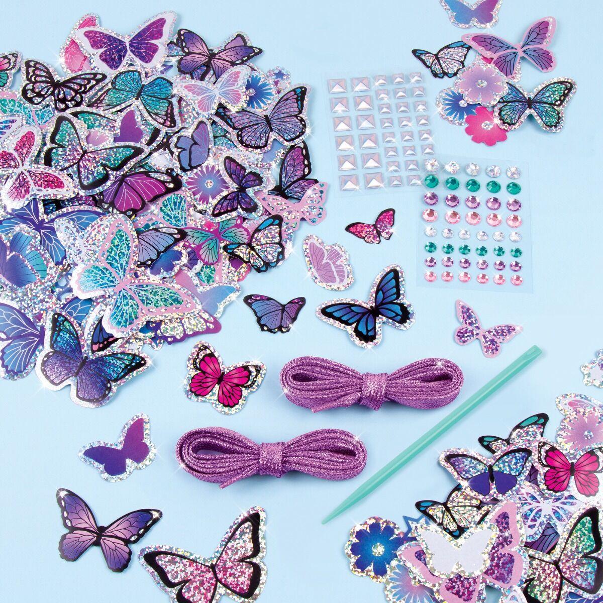 Набор для творчества Make It Real Sticker Chic: Butterfly Bling