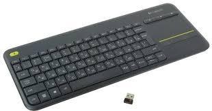 LOGITECH K400 Plus Wireless Touch Keyboard - BLACK - RUS