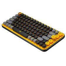 LOGITECH POP Keys Bluetooth Mechanical Keyboard - BLAST YELLOW - RUS