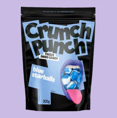 Конфеты мармеладные CRUNCH PUNCH  "BLUE STARBALLS" 200 гр /Германия/