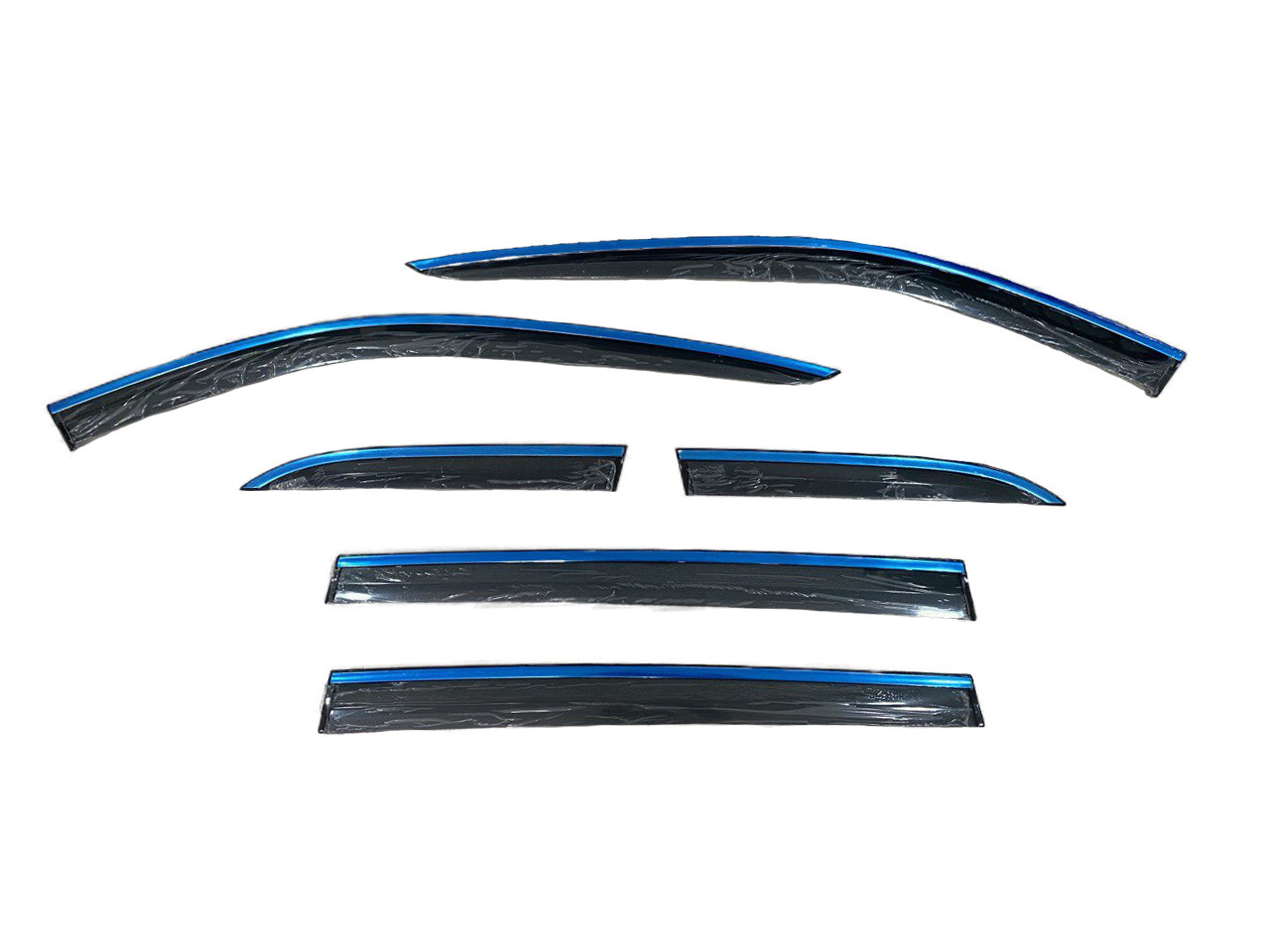 Ветровики, дефлекторы Lixiang L9, плотные прозрачные с хромом, фото 1