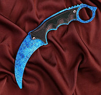 Деревянный Нож CS-GO Керамбит Синий - Доплер (20 см.)