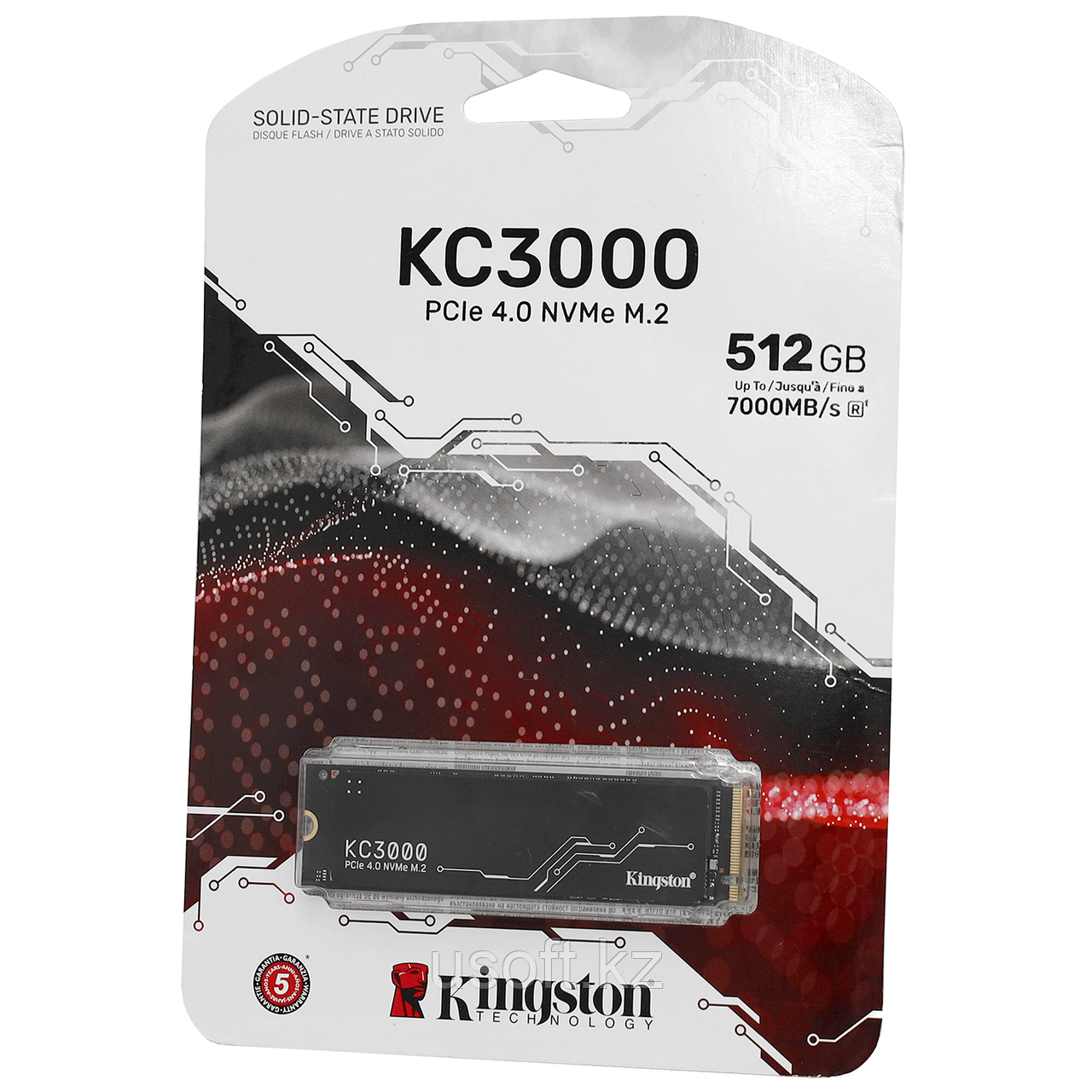 ТВЕРДОТЕЛЬНЫЙ НАКОПИТЕЛЬ SSD M.2 PCIE KINGSTON KC3000 512 GB, фото 1