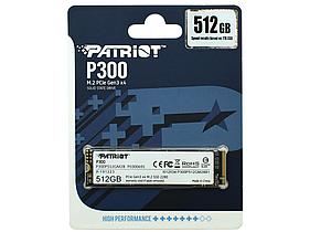 ТВЕРДОТЕЛЬНЫЙ НАКОПИТЕЛЬ SSD M.2 PCIE PATRIOT P300 P300P512GM28 512GB