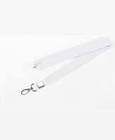 Лента для бейджа с металлическим карабином 10мм Белый