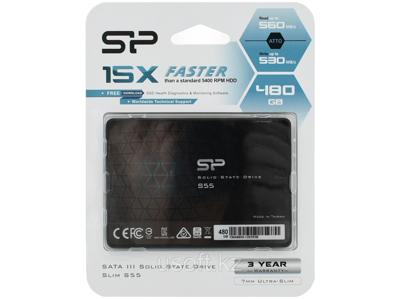 ТВЕРДОТЕЛЬНЫЙ НАКОПИТЕЛЬ SSD SILICON POWER S55 SP480GBSS3S55S25 480 GB