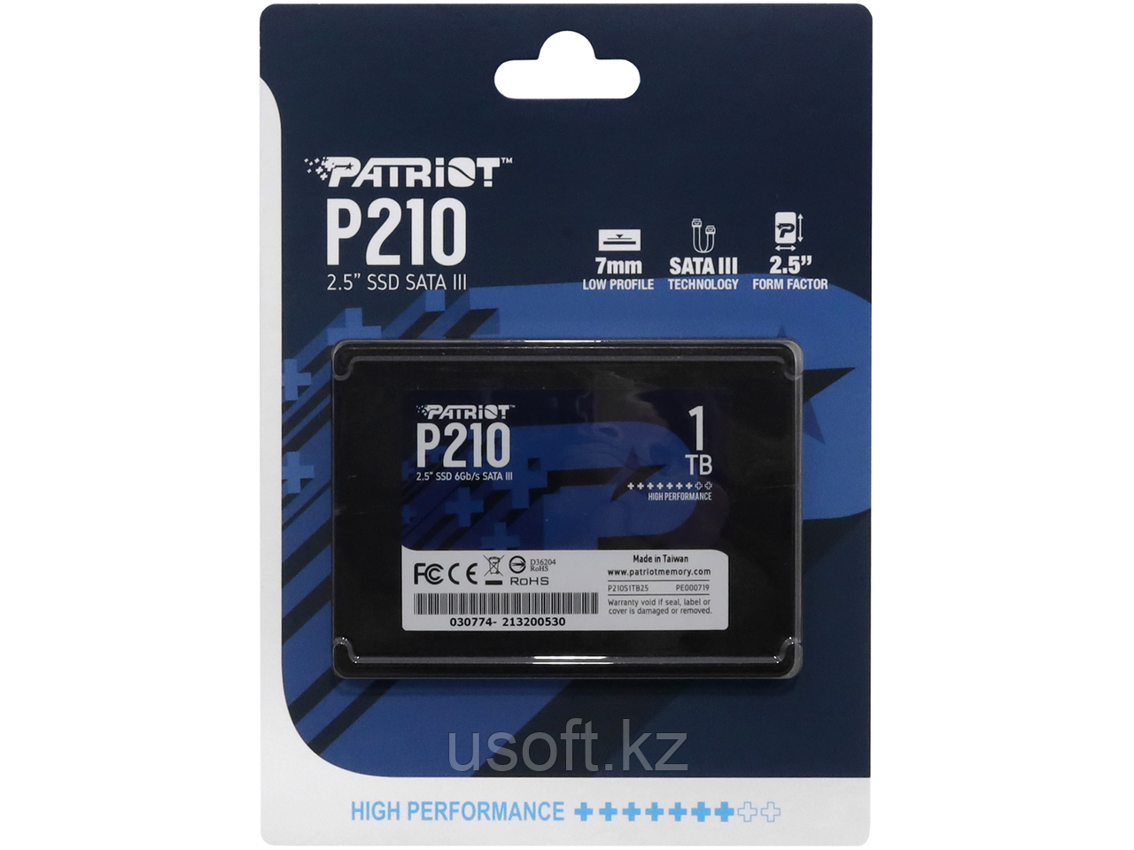 ТВЕРДОТЕЛЬНЫЙ НАКОПИТЕЛЬ SSD PATRIOT P210 1 TB, фото 1