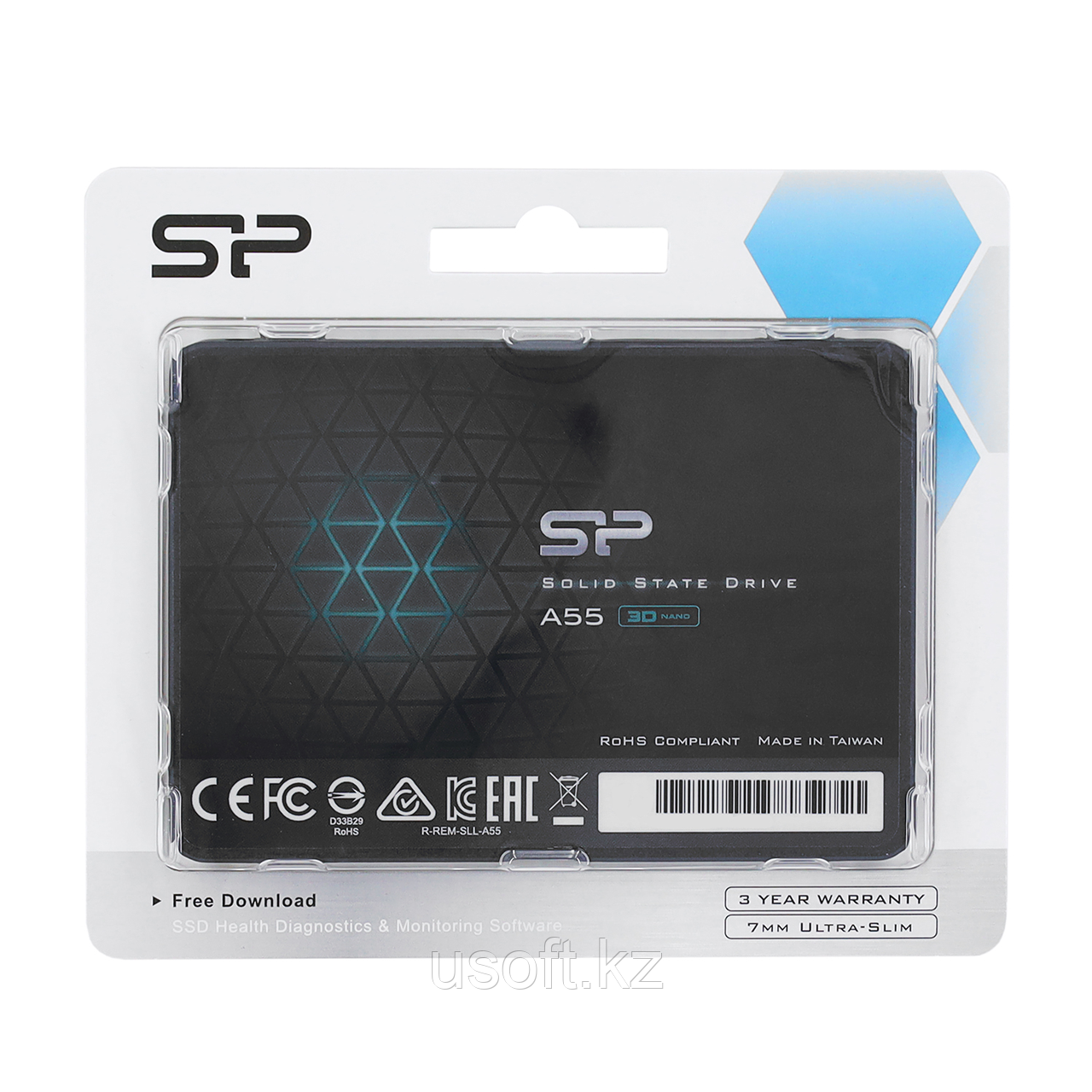 ТВЕРДОТЕЛЬНЫЙ НАКОПИТЕЛЬ SSD SILICON POWER A55 SP002TBSS3A55S25 2 1B, фото 1