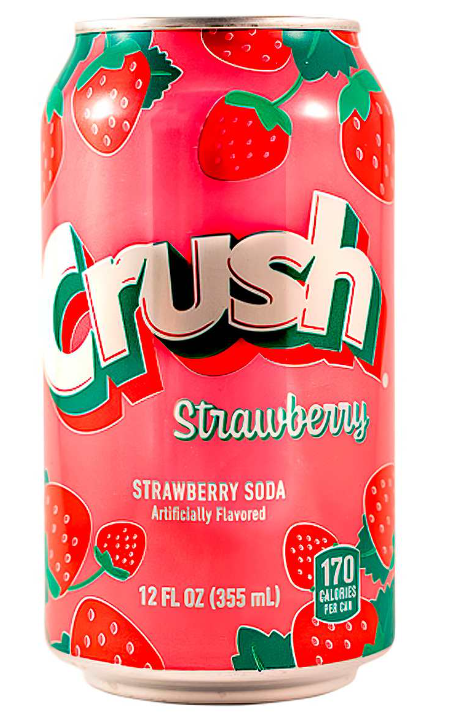 Газ.напиток Crush Strawberry со вкусом Клубники 355 мл США (12шт-упак)