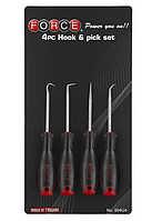 Набор шил и крючков с резиновой ручкой (4пр) Force 904U4