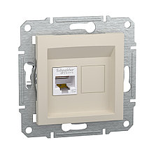 Розетка компьютерная SE EPH4370123 Asfora RJ45 кат. 5е механизм кремовый 2-018737