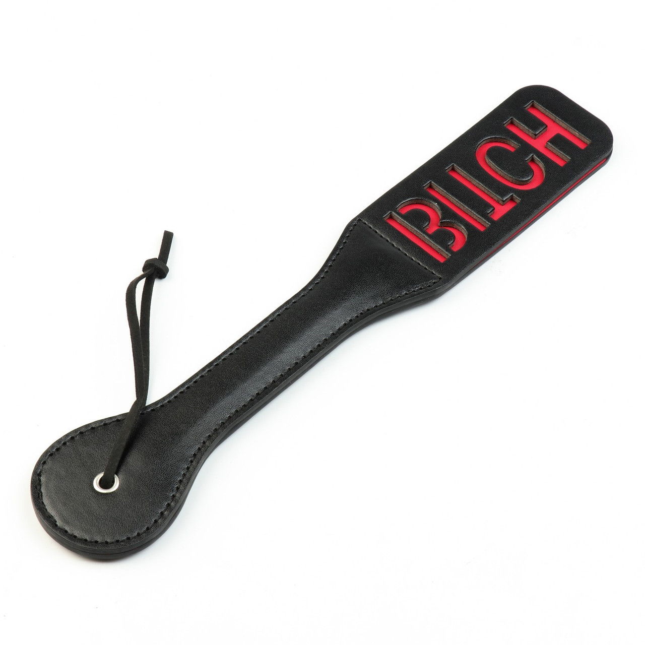 Шлёпалка, БДСМ аксессуар Оки- Чпоки BITCH , 38 х 5 см, PVC, чёрный