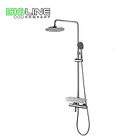 Смеситель LEMARK LM7004C Tropic для душа с верх.душ.лейкой 1 функция,поворотный излив, хром