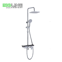 Смеситель LEMARK LM7012C Tropic для ванны с верхней душ.лейкой 4 функции, поворот.излив, хром