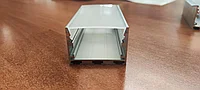 Накладной  алюминиевый профиль 50* 35 мм анодированный серебро