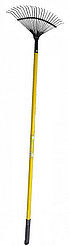 Грабли веерные проволочные с желтым металлизированным черенком